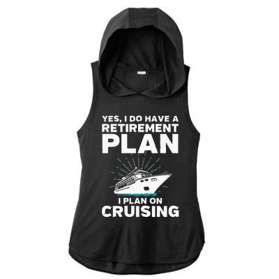 Cool Cruising Art For Cruise Ship Retirement Ladies PosiCharge Tri-Blend Wicking Draft Hoodie Tank