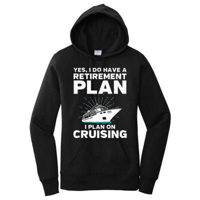 Cool Cruising Art For Cruise Ship Retirement Women's Pullover Hoodie