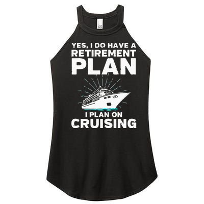 Cool Cruising Art For Cruise Ship Retirement Women’s Perfect Tri Rocker Tank