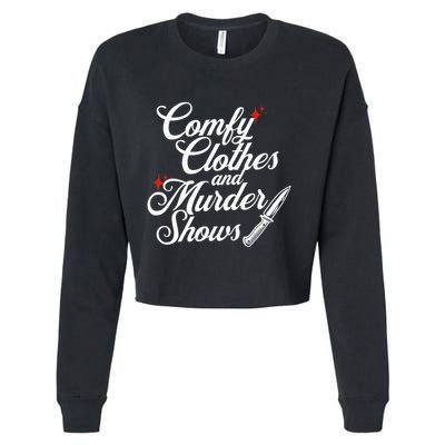 Comfy Clothes And Murder Shows Cropped Pullover Crew