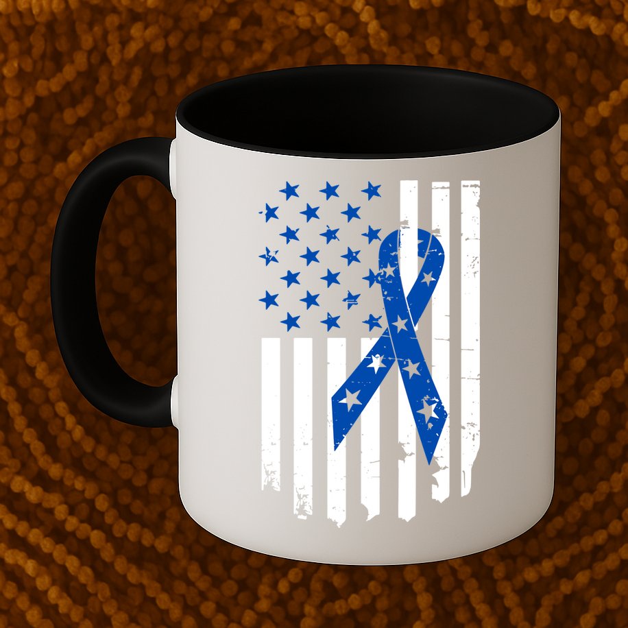 Colon Cancer Awareness Flag Mug