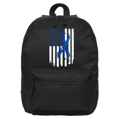 Colon Cancer Awareness Flag 16 in Basic Backpack