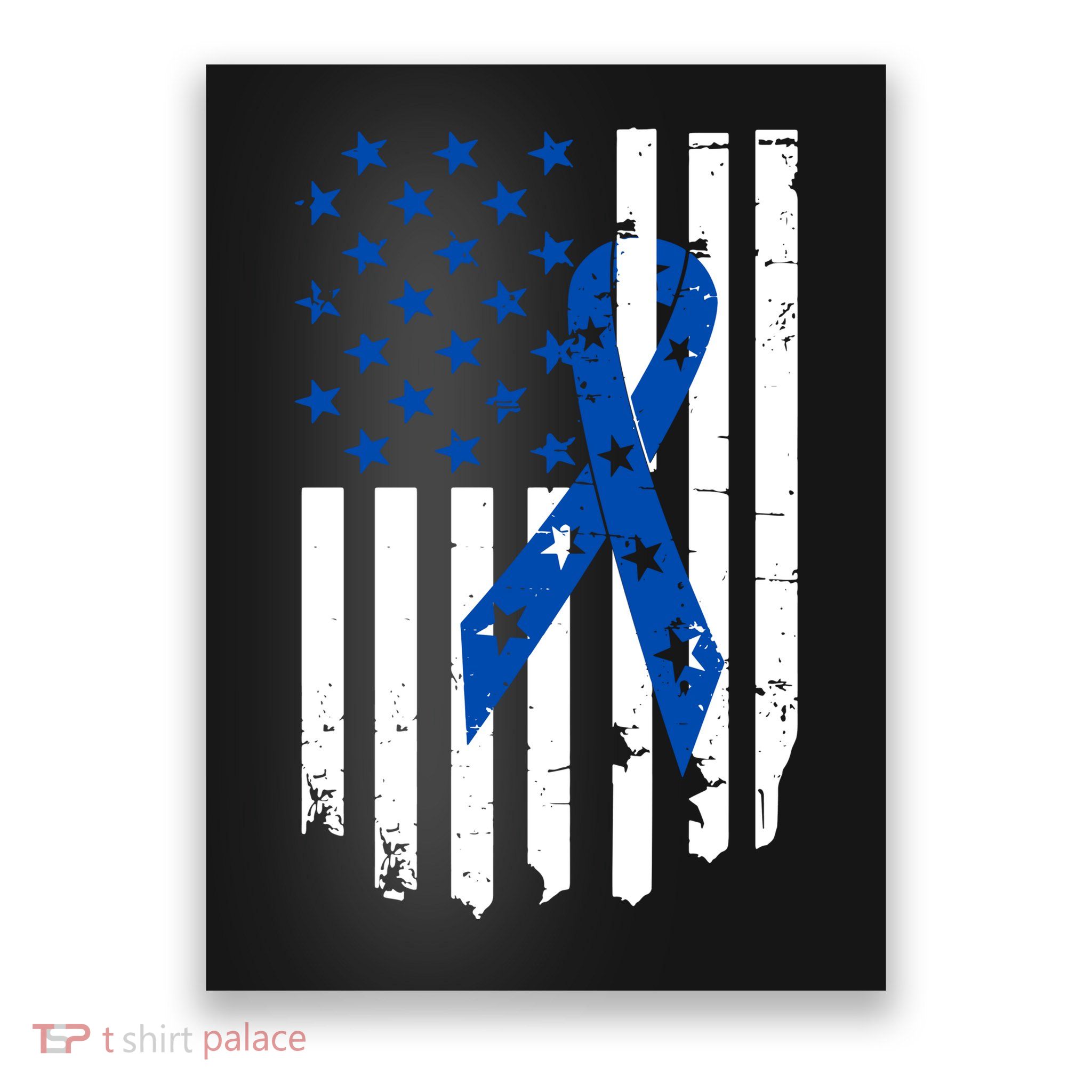 Colon Cancer Awareness Flag Poster