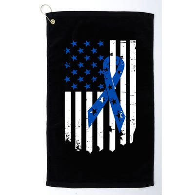Colon Cancer Awareness Flag Golf Towel