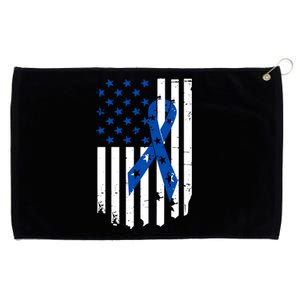 Colon Cancer Awareness Flag Grommeted Golf Towel