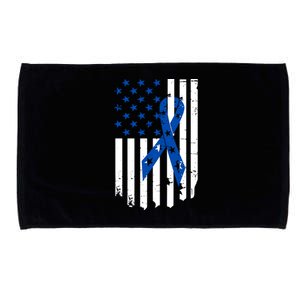 Colon Cancer Awareness Flag Microfiber Hand Towel