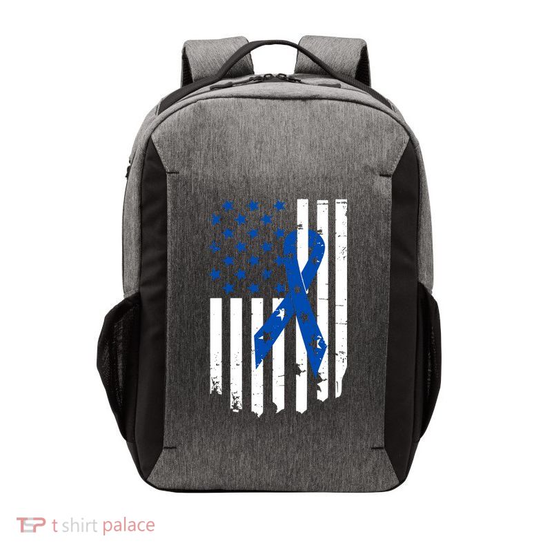 Colon Cancer Awareness Flag Vector Backpack