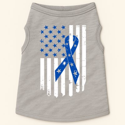 Colon Cancer Awareness Flag Doggie Tank
