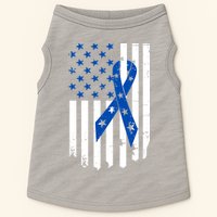 Colon Cancer Awareness Flag Doggie Tank