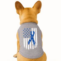 Colon Cancer Awareness Flag Doggie Tank