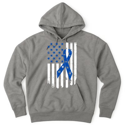 Colon Cancer Awareness Flag Hoodie