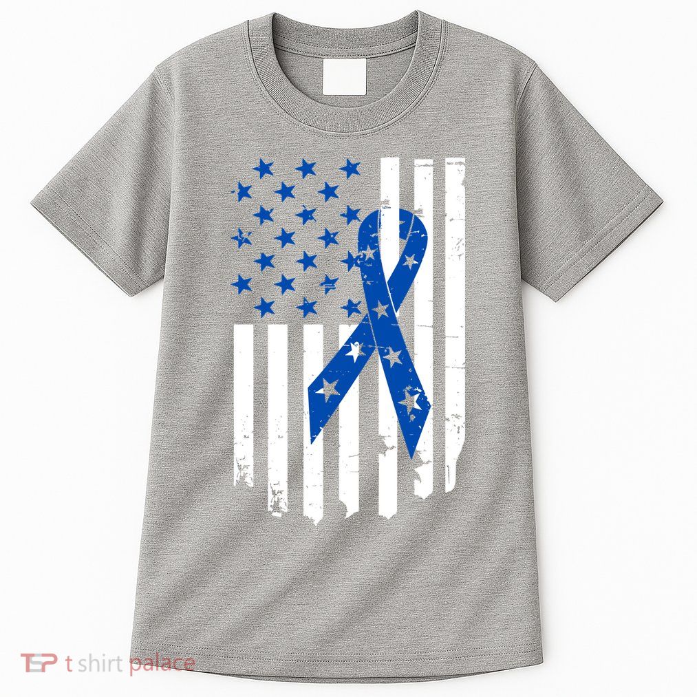 Colon Cancer Awareness Flag Tall T-Shirt