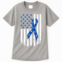 Colon Cancer Awareness Flag Tall T-Shirt