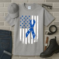 Colon Cancer Awareness Flag Tall T-Shirt