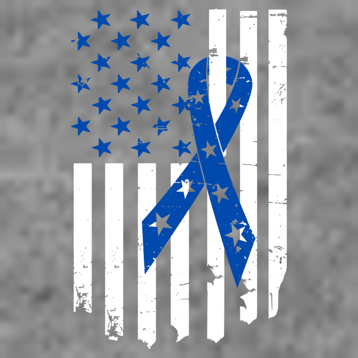 Colon Cancer Awareness Flag Tall T-Shirt