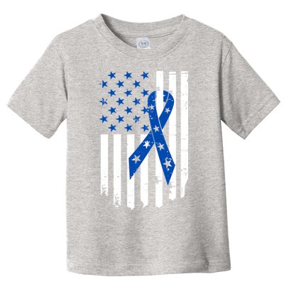Colon Cancer Awareness Flag Toddler T-Shirt