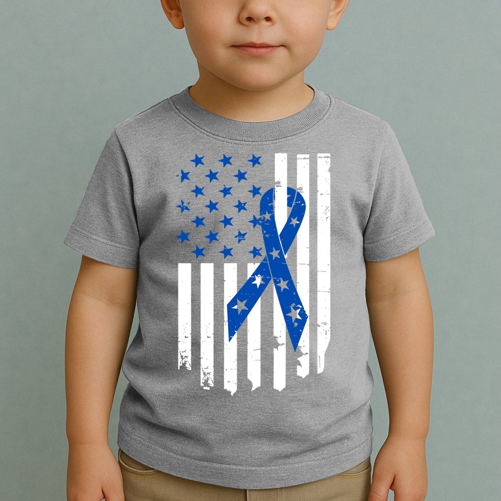 Colon Cancer Awareness Flag Toddler T-Shirt