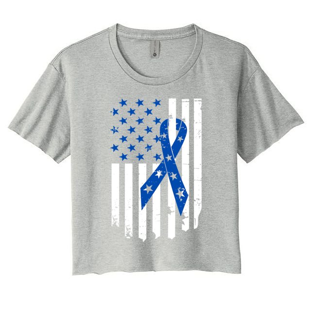 Colon Cancer Awareness Flag Crop Top