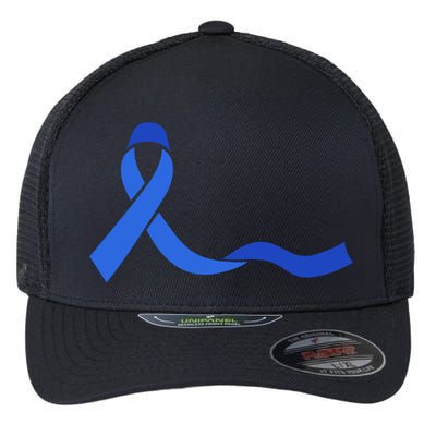 Colon Cancer Awareness Ribbon Flexfit Unipanel Trucker Cap