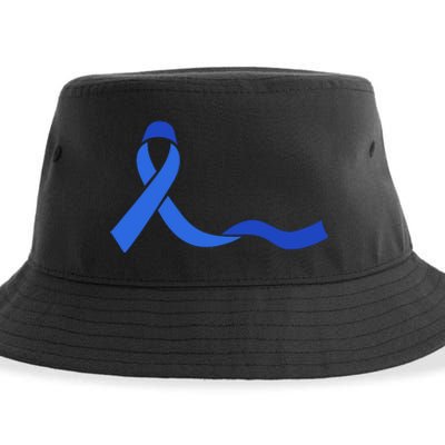 Colon Cancer Awareness Ribbon Sustainable Bucket Hat