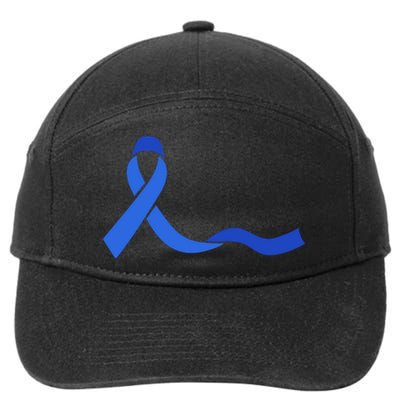 Colon Cancer Awareness Ribbon 7-Panel Snapback Hat