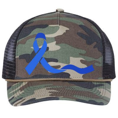 Colon Cancer Awareness Ribbon Retro Rope Trucker Hat Cap