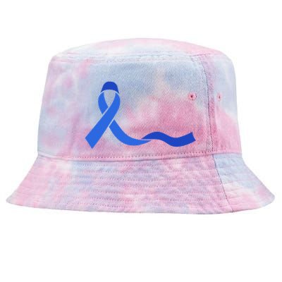 Colon Cancer Awareness Ribbon Tie-Dyed Bucket Hat