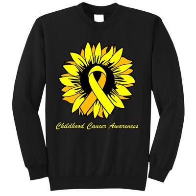 Childhood Cancer Awareness Sunflower Ribbon Sweatshirt