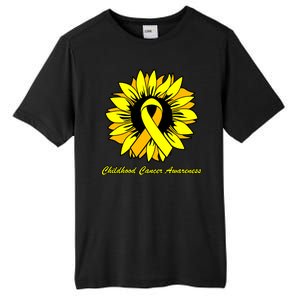 Childhood Cancer Awareness Sunflower Ribbon Tall Fusion ChromaSoft Performance T-Shirt