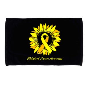 Childhood Cancer Awareness Sunflower Ribbon Microfiber Hand Towel