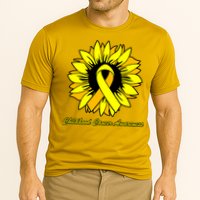 Childhood Cancer Awareness Sunflower Ribbon Cooling Performance Crew T-Shirt