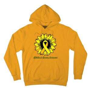 Childhood Cancer Awareness Sunflower Ribbon Hoodie