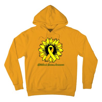 Childhood Cancer Awareness Sunflower Ribbon Hoodie