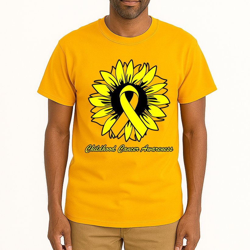 Childhood Cancer Awareness Sunflower Ribbon Tall T-Shirt