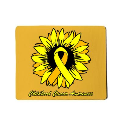 Childhood Cancer Awareness Sunflower Ribbon Mousepad