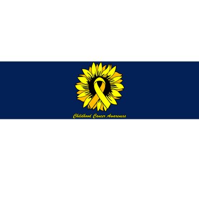 Childhood Cancer Awareness Sunflower Ribbon Bumper Sticker