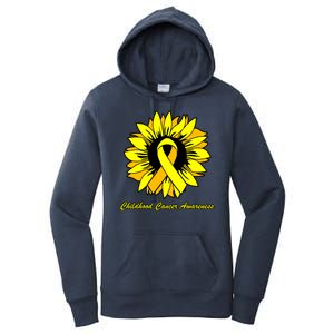 Childhood Cancer Awareness Sunflower Ribbon Women's Pullover Hoodie