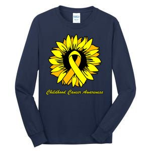 Childhood Cancer Awareness Sunflower Ribbon Tall Long Sleeve T-Shirt