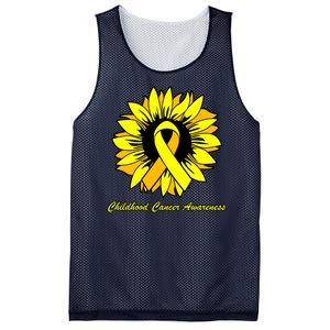 Childhood Cancer Awareness Sunflower Ribbon Mesh Reversible Basketball Jersey Tank