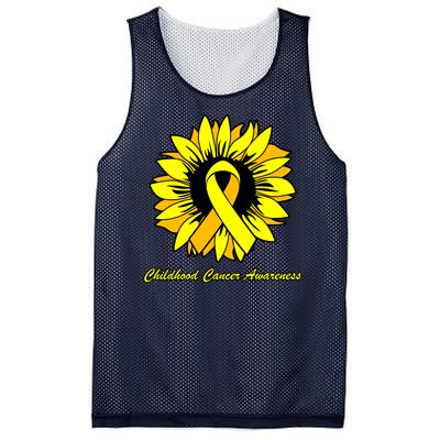 Childhood Cancer Awareness Sunflower Ribbon Mesh Reversible Basketball Jersey Tank