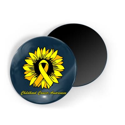 Childhood Cancer Awareness Sunflower Ribbon Magnet