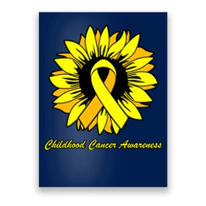 Childhood Cancer Awareness Sunflower Ribbon Poster