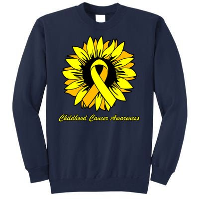 Childhood Cancer Awareness Sunflower Ribbon Tall Sweatshirt