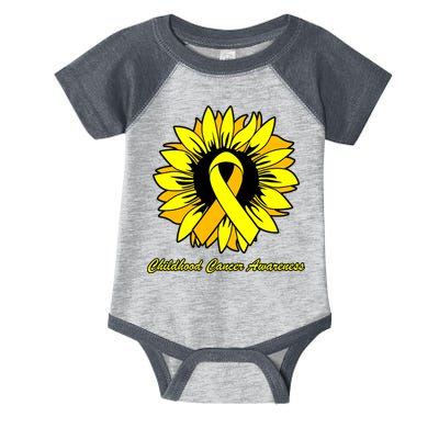 Childhood Cancer Awareness Sunflower Ribbon Infant Baby Jersey Bodysuit