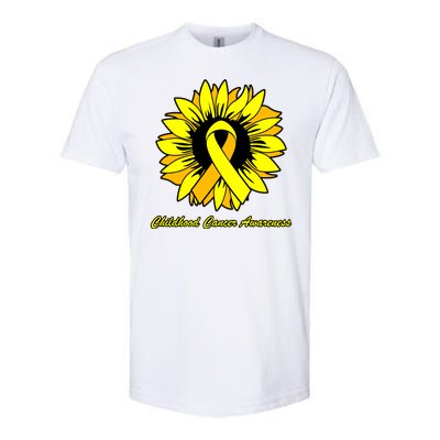 Childhood Cancer Awareness Sunflower Ribbon Softstyle® CVC T-Shirt