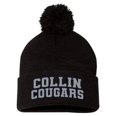 Collin College Arch02 Pom Pom 12in Knit Beanie