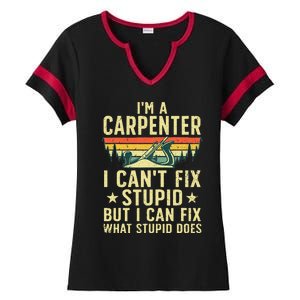 Cool Carpenter Art For Wo Carpentry Tool Woodworker Ladies Halftime Notch Neck Tee