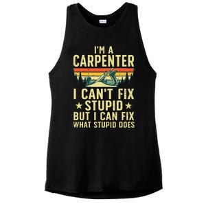 Cool Carpenter Art For Wo Carpentry Tool Woodworker Ladies PosiCharge Tri-Blend Wicking Tank