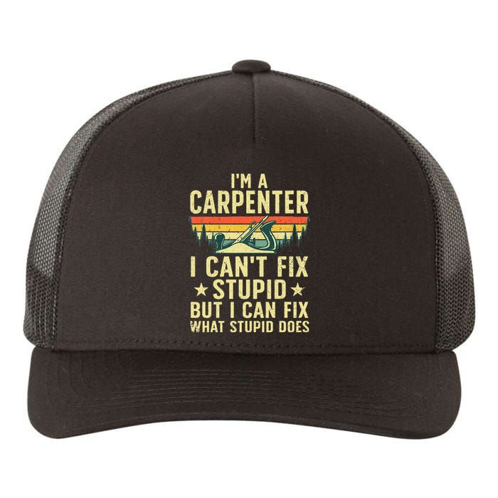 Cool Carpenter Art For Wo Carpentry Tool Woodworker Yupoong Adult 5-Panel Trucker Hat