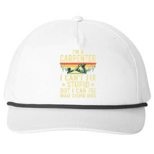 Cool Carpenter Art For Wo Carpentry Tool Woodworker Snapback Five-Panel Rope Hat